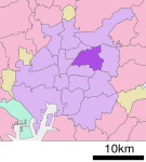 Location of Chikusa ward Nagoya city Aichi prefecture Japan